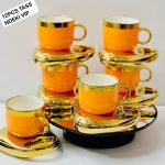 Ensemble de 6 tasses et sous-tasses en porcelaines