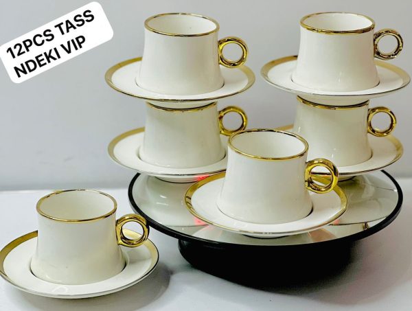 Ensemble 12 pièces 6 tasse et 6 sous tasse