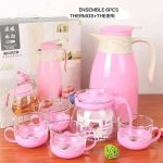Ensemble Théière+Tasse en Verre+Thermos 1L-6pcs