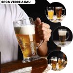 Ensemble 6 Verre lourd d'eau