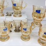 Ensemble 6 Tasse en Verre Doré