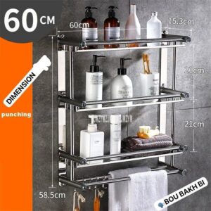 Etagere salle de bain mural 3niveaux